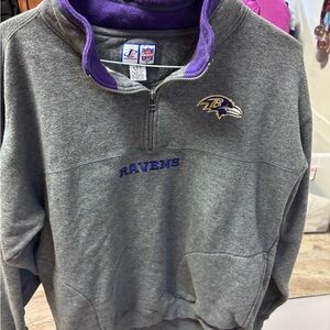 Gray Ravens Quarter-Zip Sweatshirt Vintage